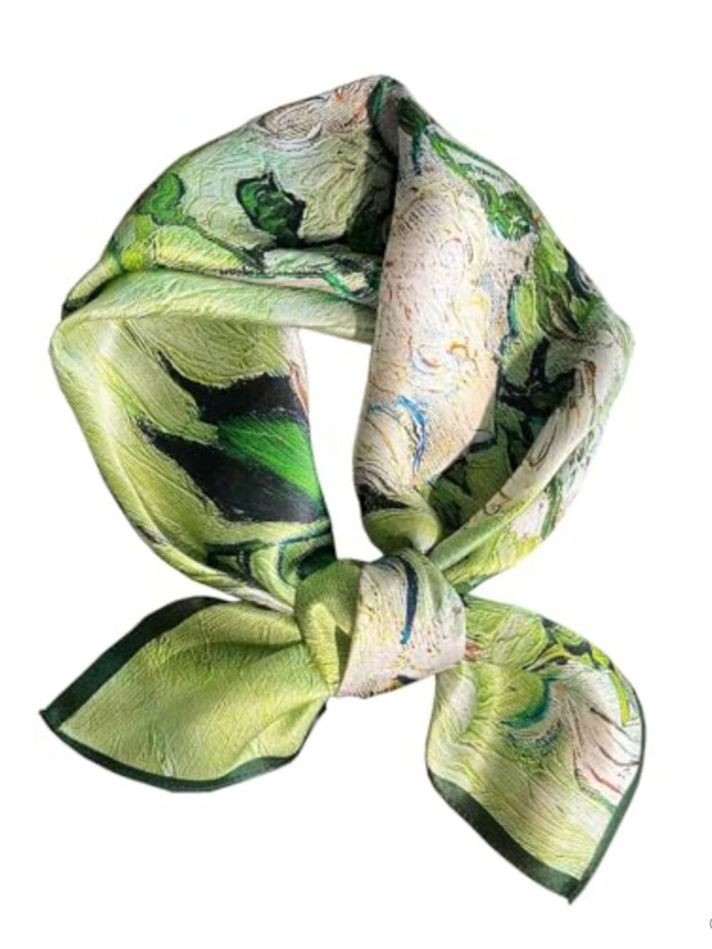 100% Mulberry Silk Square Scarf Hair Wrap Neckerchief Headscarf 25.6in